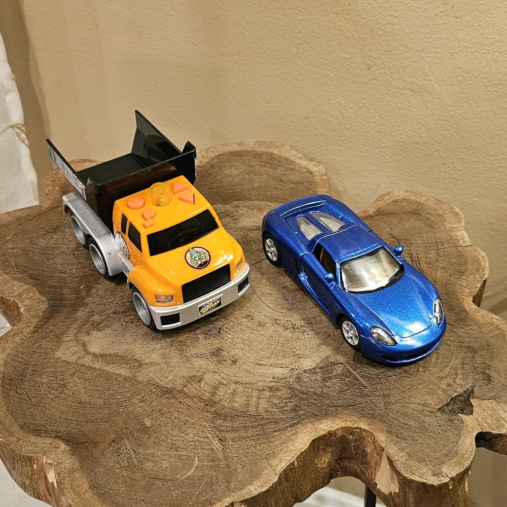 Vibrant Orange and Blue Toy Cars Collection